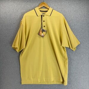 Cutter & Buck Yellow Polo Shirt Short Sleeve Golf Casual Mens Size Large NWT‎